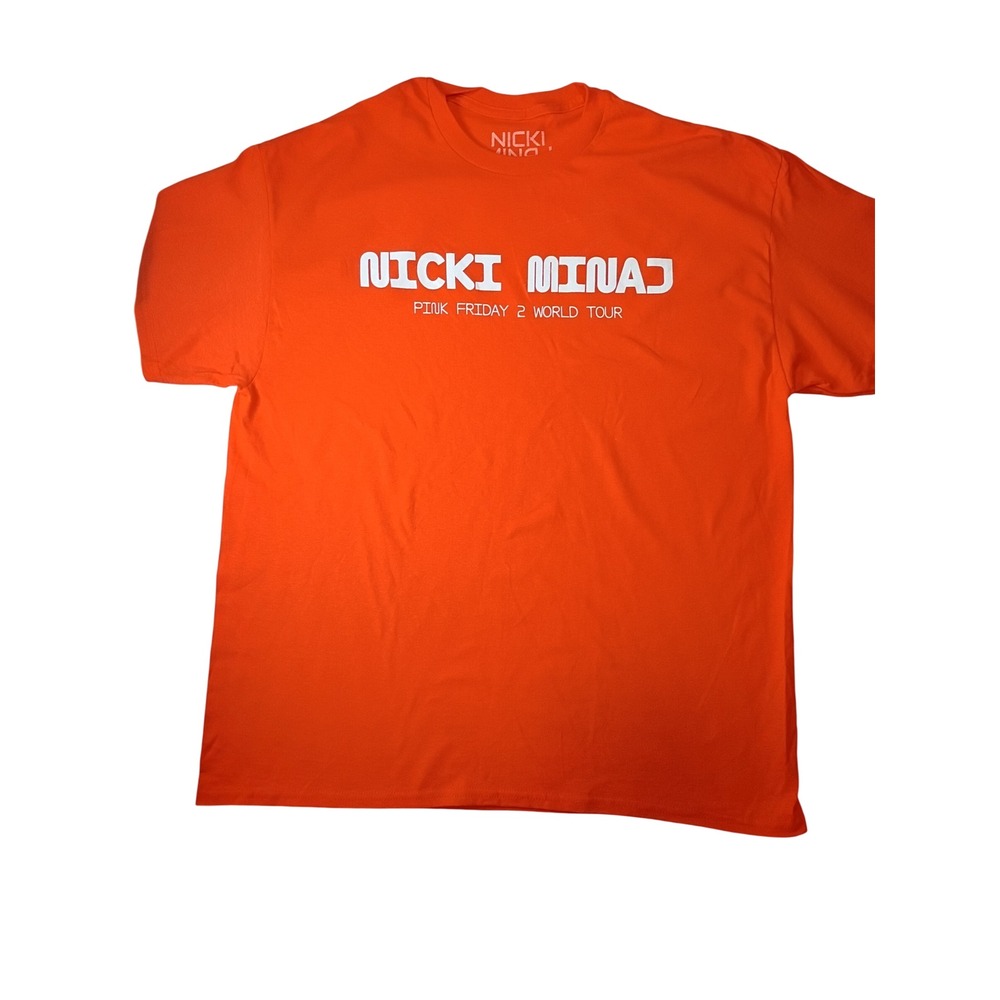 Nicki Minaj Pink Friday 2 World Tour T-Shirt XL Orange SFX Graphic Concert Tee